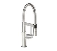 Villeroy & Boch Steel Expert Compact Window rubinetto da cucina, orientabile, per installazione davanti alla finestra, 929900LC, Steel Expert Compact Window acciaio inox spazzolato [Rubinetti da Cucin