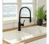 Villeroy & Boch Steel Expert Compact Window rubinetto da cucina, installazione sottofinestra, orientabile, 92990006, Steel Expert Compact Window nero opaco [Rubinetteria da Cucina > Rubinetti da Cucin