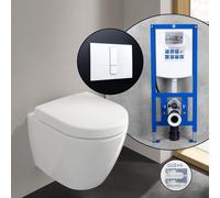 Villeroy & Boch Subway 2.0 Compact set completo WC sospeso con elemento incasso neeos,, 5606R0R1+16791WH#SET, Subway 2.0 bianco [WC > WC con Elementi Incasso]