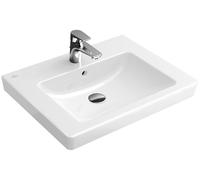 Lavabo Villeroy & Boch Subway 7113 KG, 650x470mm, 1 foro per rubinetto, con troppopieno, Colorazione: Bianco - 7113KG01