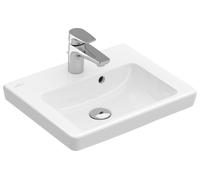 Villeroy & Boch Subway 2.0 lave-mains, 1 trou pour robinet, avec trop-plein, 450x370mm, 731545R1, 731545R1, Colorazione: Bianco CeramicaPlus