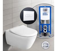Villeroy & Boch Subway 2.0 SET completo WC sospeso con elemento incasso neeos,, 5614R2R1+16601WH#SET, Subway 2.0 bianco [WC > WC con Elementi Incasso]