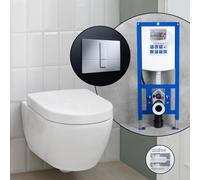 Villeroy & Boch Subway 2.0 ViFresh SET completo WC sospeso con elemento incasso neeos,, 5614A1T2+16791CR#SET, Subway 2.0 bianco [WC > WC con Elementi Incasso]