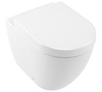 Villeroy & Boch Subway 2.0 WC à chasse d'eau profonde, ovale, au sol, sortie horizontale, DirectFlush, 370x560x400mm, 5602R0R1, 5602R0R1, Colorazione: Bianco CeramicaPlus