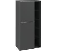 Villeroy & Boch Subway 3.0 armoire centrale, 2 portes butée à droite, 574x1200x362mm, C59901RH, C59901RH, Colorazione: Frontale/carcassa: Quercia Kansas, manico: Nero Vulcano