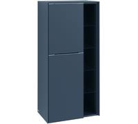 Villeroy & Boch Subway 3.0 armoire centrale, 2 portes butée à gauche, 574x1200x362mm, C59801VF, C59801VF, Colorazione: Fronte/carcassa: bianco puro, manico: nero vulcano