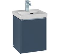 Villeroy & Boch Subway 3.0 armoire sous lavabo, 1 porte butée à droite, 351x429x309mm, C58400VE, C58400VE, Colorazione: Fronte/carcassa: bianco brillante, maniglia: alluminio lucido
