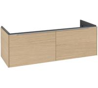 Villeroy & Boch Subway 3.0 armoire sous lavabo, 2 tiroirs, 1272x429x478mm, C56700VJ, C56700VJ, Colorazione: Frontale/carcassa: quercia nordica, maniglia: alluminio lucido