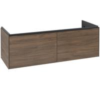Villeroy & Boch Subway 3.0 armoire sous lavabo, 2 tiroirs, 1272x429x478mm, C56701VH, C56701VH, Colorazione: Frontale/carcassa: Rovere dellArizona, manico: Nero Vulcano