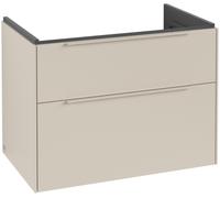 Villeroy & Boch Subway 3.0 armoire sous lavabo, éclairage LED, 2 tiroirs, 772x576x478mm, C574L2VN, C574L2VN, Colorazione: Fronte/carcassa: Grigio cachemire, manico: Grigio cachemire