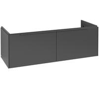 Villeroy & Boch Subway 3.0 armoire sous lavabo, éclairage LED, 2 tiroirs, lavabo au centre, 1272x429x478mm, C601L2VR, C601L2VR, Colorazione: Fronte/carcassa: Grafite, Impugnatura: Grafite