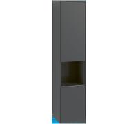 Villeroy & Boch Subway 3.0 Armoires hautes, 1 compartiment ouvert et 2 portes, charnières à gauche, 400x1710x362mm, C58800AF, C58800AF, Colorazione: Frontale/carcassa: verde tenue, impugnatura: allumi