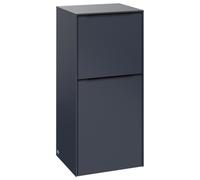 Villeroy & Boch Subway 3.0 Armoires latérales, 1 tiroir et 1 porte butée à droite, 400x860x362mm, C59501VQ, C59501VQ, Colorazione: Fronte/corpo: blu marino, manico: nero vulcano