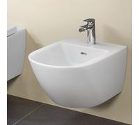 Villeroy &amp Boch Subway 3.0 bidet, 375 x 560 mm, 1 foro per rubinetto, con troppo pieno, 447000, Colorazione: Bianco pietra, ceramica piÃ¹ - 447000RW