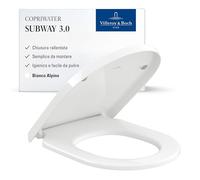 Villeroy & Boch Subway 3.0 Sedile WC con SoftClosing e QuickRelease, 374 x 438 mm, 8M42S1, colorazione: bianco-alpino