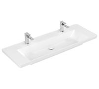 Villeroy & Boch Subway 3.0 lavabo à poser, 2 trous pour robinet, sans trop-plein, non rectifié, 1300x475mm, 4A70D101, 4A70D101, Colorazione: bianco-alpino