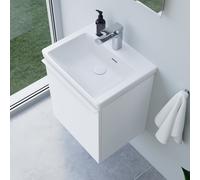 Villeroy & Boch Subway 3.0 lavamani, evineo ineo4 mobile per lavabo, La: 50 cm; 1 sportello con apertura a destra e maniglia,, 4370FFRW+BE0807WM, Subway 3.0 [Mobili da Bagno > Mobile con Lavamani]