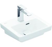 Villeroy & Boch Subway 3.0 lave-mains, 1 trou pour robinet, avec trop-plein, non poncé, 370x305mm, 437037R1, 437037R1, Colorazione: Bianco CeramicaPlus