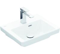 Villeroy & Boch Subway 3.0 lave-mains, 1 trou pour robinet, sans trop-plein, non rectifié, 450x370mm, 4370FLRW, 4370FLRW, Colorazione: Bianco pietra ceramicaPiù