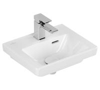 Lavandino Villeroy en Boch Subway 3.0 1 foro, Con troppopieno, Non rettificato 370mm Bianco Alpino