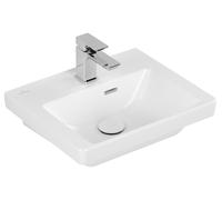 Villeroy & Boch Subway 3.0 lave-mains, 450 x 370 mm, 1 trou pour robinet, avec trop-plein, non enterré, 4370FKRW, 4370FKRW, Colorazione: Bianco pietra, ceramica più