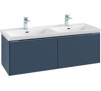 Villeroy & Boch Subway 3.0, meuble pour lavabo, 1272x429x478 mm, 2 tiroirs, C56700RH, C56700RH, Colorazione: Fronte/cassa: quercia del Kansas, manico: alluminio lucido