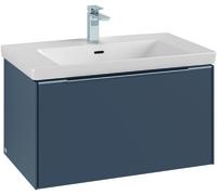 Villeroy & Boch Subway 3.0, meuble sous-lavabo, 1 tiroir, 1, C573L0RH, C573L0RH, Colorazione: Fronte/cassa: quercia del Kansas, manico: alluminio lucido