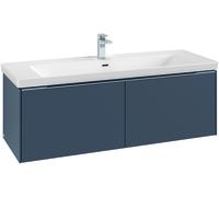 Villeroy & Boch Subway 3.0, meuble sous-lavabo, 1272x429x478 mm, 2 tiroirs, 2, C60100VQ, C60100VQ, Colorazione: Fronte/carcassa: blu marino, manico: alluminio lucido