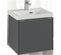 Villeroy & Boch Subway 3.0 Meuble sous-lavabo, éclairage LED, 1 tiroir, 473x429x408mm, C580L2AH, C580L2AH, Colorazione: Frontale/carcassa: Wine Red, maniglia: Wine Red