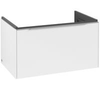 Villeroy & Boch Subway 3.0 Meuble sous-lavabo, éclairage LED, 1 tiroir, 772x429x478mm, C573L0VF, C573L0VF, Colorazione: Fronte/carcassa: bianco puro, maniglia: alluminio lucido