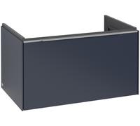 Villeroy & Boch Subway 3.0 Meuble sous-lavabo, éclairage LED, 1 tiroir, 772x429x478mm, C573L0VQ, C573L0VQ, Colorazione: Fronte/carcassa: blu marino, manico: alluminio lucido