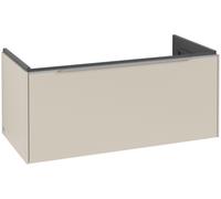 Villeroy & Boch Subway 3.0 Meuble sous-lavabo, éclairage LED, 1 tiroir, 973x429x478mm, C569L0VN, C569L0VN, Colorazione: Fronte/carcassa: Grigio Cashmere, maniglia: alluminio lucido