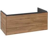 Villeroy & Boch Subway 3.0 Meuble sous-lavabo, éclairage LED, 1 tiroir, 973x429x478mm, C569L1RH, C569L1RH, Colorazione: Frontale/carcassa: Quercia Kansas, manico: Nero Vulcano