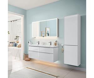 Villeroy & Boch Subway 3.0 mobile con lavabo doppio, con armadietto a specchio My View Now, 4A71D5R1+C568L0VE+A4571300, My View Now Subway 3.0; My View Now [Mobili da Bagno > Set Mobili da Bagno]