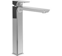 Villeroy & Boch Subway 3.0 Rubinetto lavabo alto, miscelatore bagno senza troppopieno, risparmio idrico con cartuccia ceramica, altezza uscita 246mm, rubinetto quadrato cromato