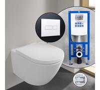 Villeroy & Boch Subway 3.0 SET completo WC sospeso con elemento incasso neeos,, 4670T0RW+16601WH#SET, Subway 3.0 stone white [WC > WC con Elementi Incasso]