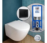 Villeroy & Boch Subway 3.0 SET completo WC sospeso con elemento incasso neeos,, 4670TSR1+16601BM#SET, Subway 3.0 bianco [WC > WC con Elementi Incasso]