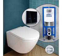 Villeroy & Boch Subway 3.0 SET completo WC sospeso con elemento incasso neeos,, 4670TSR1+16746BM#SET, Subway 3.0 bianco [WC > WC con Elementi Incasso]