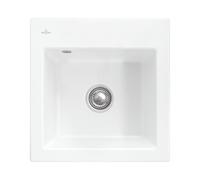 Villeroy & Boch Subway 50 S Flat lavello da cucina, 33151FR1HL12, Subway 50 S Flat bianco alpino finitura a specchio [Lavelli da Cucina > per Base Sottolavello a partire da 50 cm]