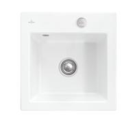 Villeroy & Boch Subway 50 S Flat lavello da cucina, 33152FR1HL123, Subway 50 S Flat bianco alpino finitura a specchio [Lavelli da Cucina > per Base Sottolavello a partire da 50 cm]