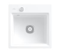 Villeroy & Boch Subway Style 50 S Flat lavello da cucina, 335A2FRWHL3, Subway Style 50 S Flat stone white [Lavelli da Cucina > per Base Sottolavello a partire da 50 cm]