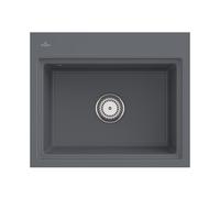 Villeroy & Boch Subway Style 60 S Flat lavello da cucina, 33661Fi4, Subway Style 60 S Flat grafite [Lavelli da Cucina > per Base Sottolavello a partire da 60 cm]