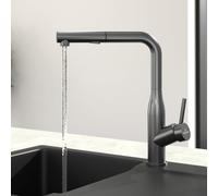 Villeroy & Boch Subway Style Shower rubinetto da cucina, estraibile, orientabile, 92850005, Subway Style Shower nero spazzolato [Rubinetteria da Cucina > Rubinetti da Cucina]