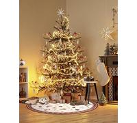 Villeroy & Boch Tappeto di design nostalgico Shine, rotondo, Toy's Delight, albero di Natale, albero di Natale e albero di Natale, per soggiorno, camera da letto, sala da pranzo, corridoio, 200 cm,