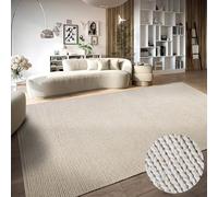 Villeroy & Boch Tappeto di lana Francois naturale per soggiorno, tessuto a mano ed ecologico, in lana boho per soggiorno, camera da letto, sala da pranzo, corridoio, cucina, bianco naturale, 120 x 170