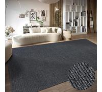Villeroy & Boch Tappeto di lana Francois naturale per soggiorno, tessuto a mano ed ecologico, in lana boho per soggiorno, camera da letto, sala da pranzo, corridoio, cucina, antracite, 60 x 90 cm