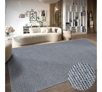 Villeroy & Boch Tappeto di lana Francois, naturale, tessuto a mano e naturale, per soggiorno, camera da letto, sala da pranzo, corridoio, cucina, argento, 80 x 150 cm