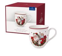 Villeroy & Boch - Toy's Delight tazza con manico con motivo Babbo Natale, tazza di Natale, tazza, tazza da caffè, tazza per bevande calde, tazza invernale, tazza di Natale da caffè, porcellana