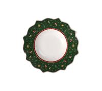 VILLEROY & BOCH Toy's Delight Piatto Fondo Verde 26cm Tavola Natale
