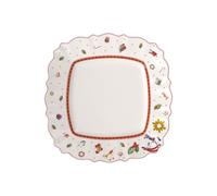 VILLEROY & BOCH Toy's Delight Piatto Piano Quadrato Bianco 28cm Tavola Natale